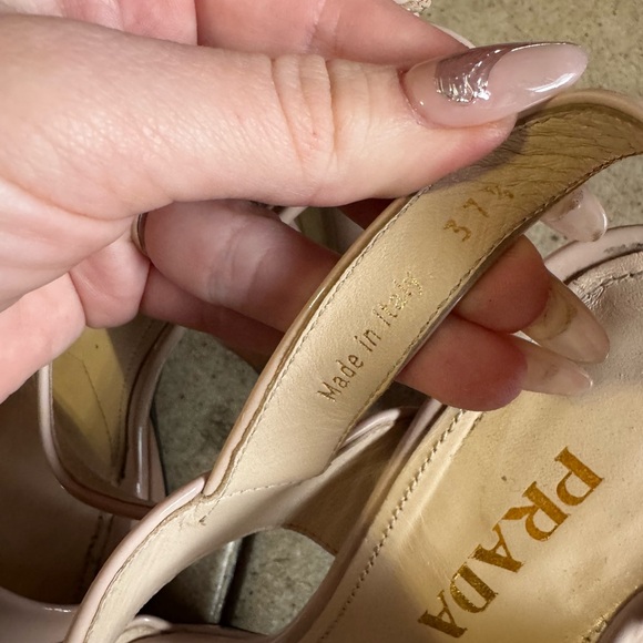 Prada Patent Leather Slingback Sandals - Picture 7 of 7